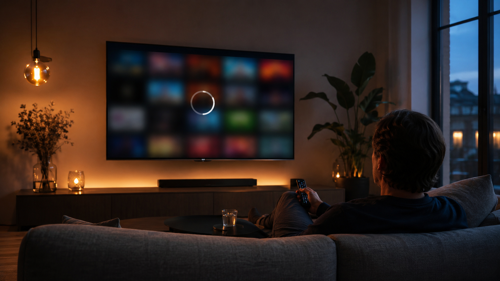 IPTV buffering oplossen op een smart-tv met laadindicator