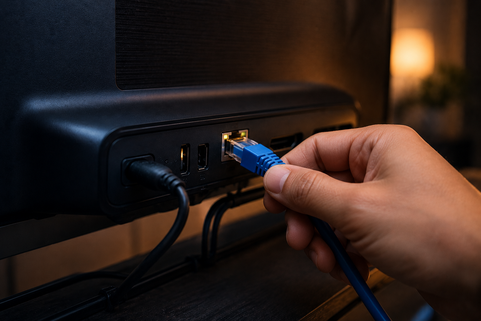 Ethernetkabel aansluiten om IPTV buffering op te lossen